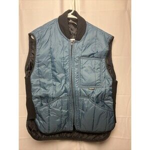 Vintage 80s Quilted Puffer Vest Men’s Large Insulated Workwear Refrigiwear USA